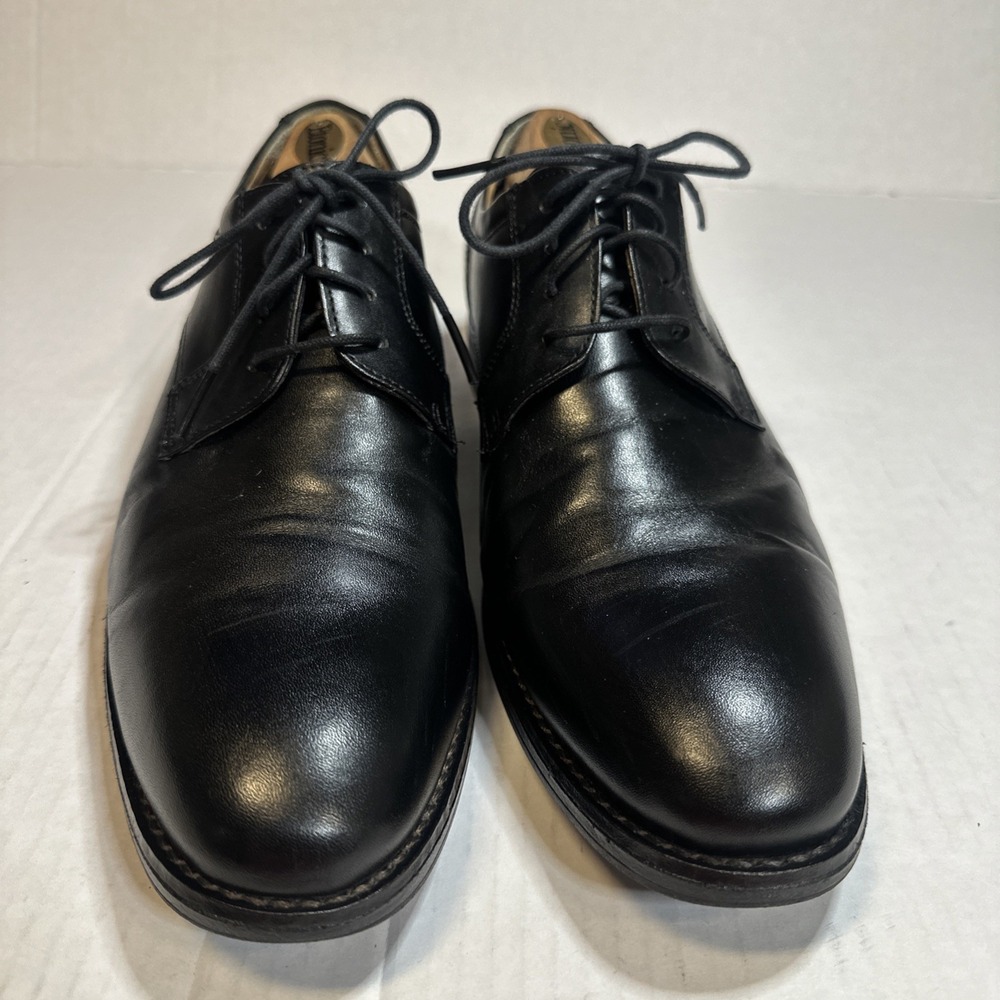 Johnston‎ & Murphy Black Leather Oxford Dress Shoes Men Size 9 1/2 M 59-4205